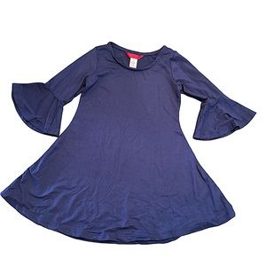 Adorable Navy Blue Dress 3/4 Sleeves Size 4/5